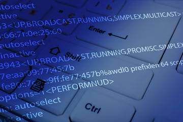 Computer keyboard with program code
