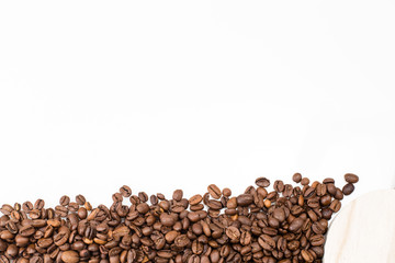 Kaffee - Bohnen Hintergrund freigestellt Banner