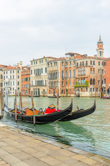 Obraz na płótnie Canvas Gondolas in Venice, Italy.