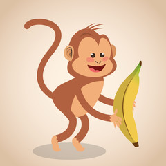 Monkey cartoon design 