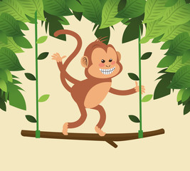 Monkey cartoon design 