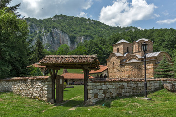 Entrance of the Poganovo Monastery of St. John the Theologian, Serbia
