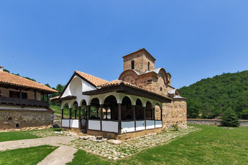 Fototapeta na wymiar Amazing buildingof the church in Poganovo Monastery of St. John the Theologian, Serbia