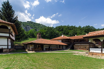 inner courtyard of the Poganovo Monastery of St. John the Theologian, Serbia