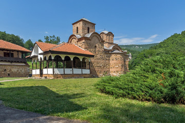Fototapeta na wymiar Panoramic view of church in Poganovo Monastery of St. John the Theologian, Serbia