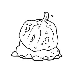 black and white cartoon squash