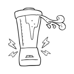 black and white cartoon blender gone crazy