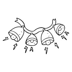 black and white cartoon jingle bells