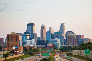 Naklejka premium Śródmieście Minneapolis, Minnesota