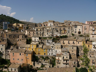 Fototapeta na wymiar Sicile, façades de Raguse, 