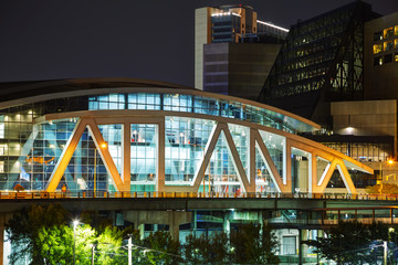 Philips Arena and CNN Center in Atlanta, GA - obrazy, fototapety, plakaty