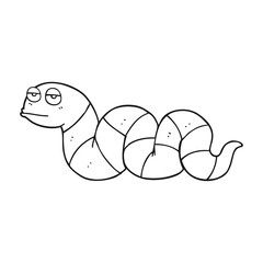black and white cartoon bored snake