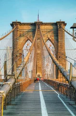 Fotobehang Brooklyn bridge in New York City © andreykr