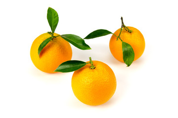 Orange fruit isolated on white background
