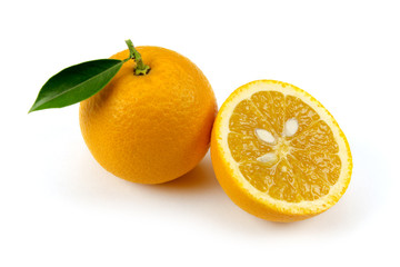 Orange fruit isolated on white background
