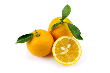 Orange fruit isolated on white background
