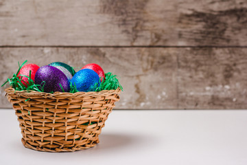 Easter Eggs In Basket