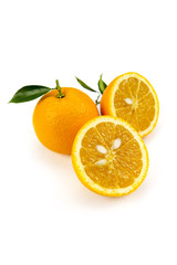 Orange fruit isolated on white background
