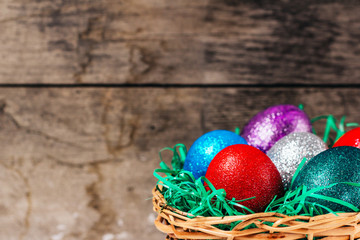 Easter Eggs In Basket