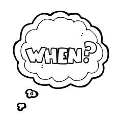 black and white cartoon when? word