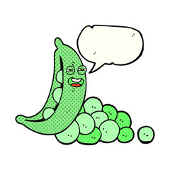 comic book speech bubble cartoon peas in pod