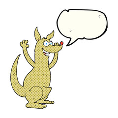 comic book speech bubble cartoon kangaroo