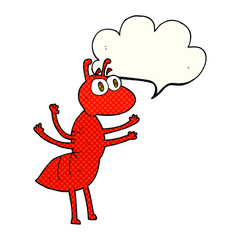 comic book speech bubble cartoon ant