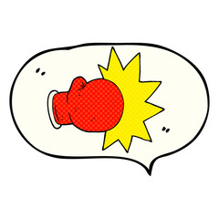 comic book speech bubble cartoon boxing glove