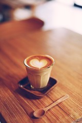 coffee latte art in coffee shop