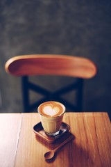 coffee latte art in coffee shop