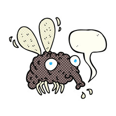 comic book speech bubble cartoon fly