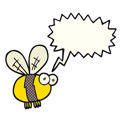 comic book speech bubble cartoon bee