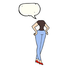 comic book speech bubble cartoon headless body (add own photogra