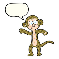 comic book speech bubble cartoon monkey