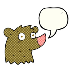 comic book speech bubble cartoon bear