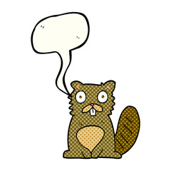 comic book speech bubble cartoon beaver