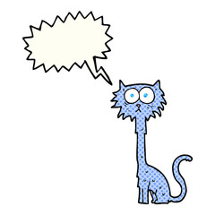 comic book speech bubble cartoon cat
