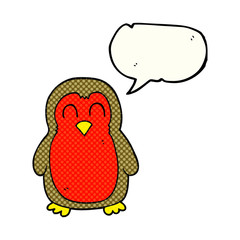 comic book speech bubble cartoon christmas robin