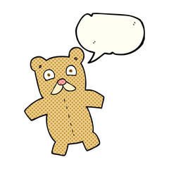comic book speech bubble cartoon teddy bear