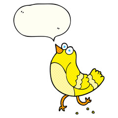 comic book speech bubble cartoon bird