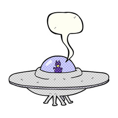 comic book speech bubble cartoon UFO
