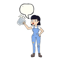 comic book speech bubble cartoon woman with beer