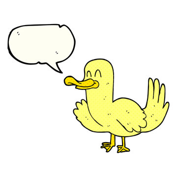 comic book speech bubble cartoon duck