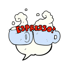 comic book speech bubble cartoon espresso
