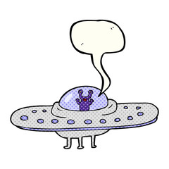 comic book speech bubble cartoon flying saucer