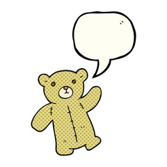 comic book speech bubble cartoon teddy bear