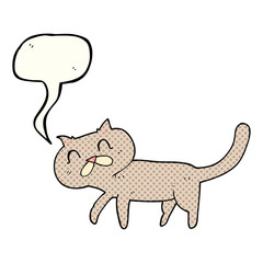 comic book speech bubble cartoon cat