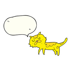 comic book speech bubble cartoon cat