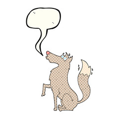 comic book speech bubble cartoon wolf