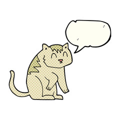 comic book speech bubble cartoon cat